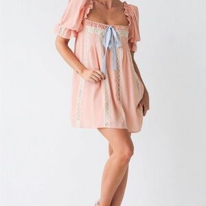 Rumored Pink Mini Dress with Blue Bow🎀